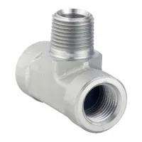 PARKER Metal Pipe Tee: 1 in x 1 in x 1 in, 1,800 psi, Steel, Tee (Run x Run x Branch) (MPN 1 MMS-S)