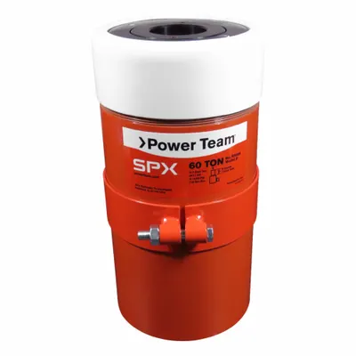 POWER TEAM Hollow Hydraulic Rams: 60 ton Nominal Capacity, 6 in Nominal Stroke Lg - Lightweight Hollow Rams