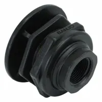 BANJO Bulkhead Tank Flange: Polypropylene Body, 1 in Female NPT Threaded Inside, FKM Gasket (MPN TF100AV)