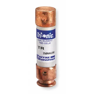 MERSEN Fuse: Class RK5, TR-R Series, Time-Delay, 50 A, 250 V AC, 250 V DC - Time-Delay Cylindrical Fuses