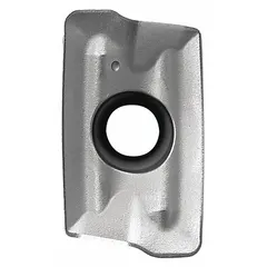 Parallelogram indexable milling insert for use in milling cutters. Designed for precision milling operations on steel and cast iron. The parallelogram shape provides strong cutting edges suitable for both roughing and finishing applications.