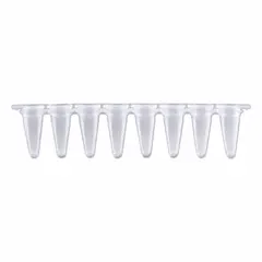 APPROVED VENDOR PCR Strip, Polypropylene, 0.1 mL, Natural, Conical Bottom, with Optical Strip Caps, P3801-Q