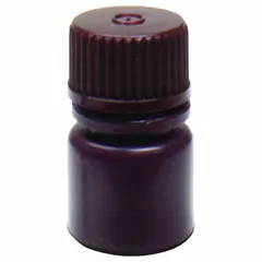 HDPE Narrow Mouth Round Lab Bottle, 8 mL, Amber, 20-415 mm