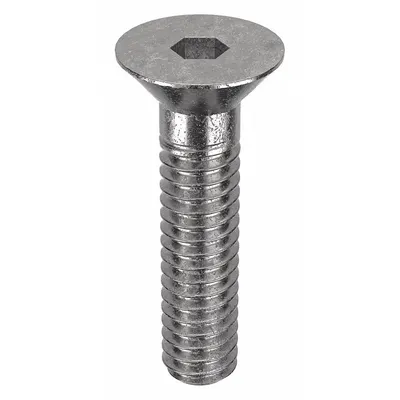 FOREVERBOLT Socket Flat Head Screw: 1/4"-20 Thread Size, 1 in Lg, Flat, NL-19, Stainless Steel - Flat Head Socket Cap Screws