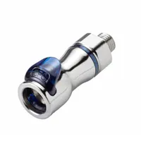 Quick Connection Coupling: Straight, 1/4 in Pipe Size, Cool Blue, Quick Disconnect, Brass (MPN LQ4D30004BLU)