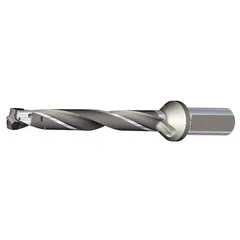 Modular drill tip for general drilling operations in metalworking. Enables quick tip changes to reduce downtime, maintaining consistent hole quality across a range of materials.