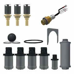 This filter service kit includes two filter drains for maintaining compressed air systems. It is designed for use with the BAS HL 065 model. The kit provides replacement components to support filtration in industrial pneumatic applications.