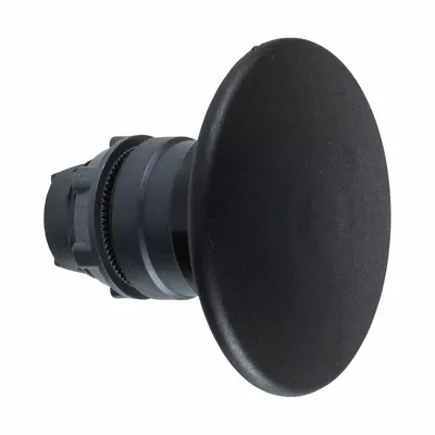SCHNEIDER Mushroom Head Push Button: Black, 22 mm Mounting Size, Non-Metallic - Mushroom-Head Push-Button Operators