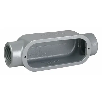 HUBBELL KILLARK Conduit Outlet Body: Iron, 2 1/2 in Trade Size, C Body, 200 cu in Body Capacity - C - Straight Type