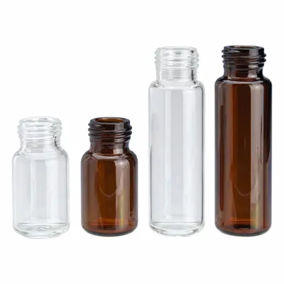 QORPAK Borosilicate Headspace Vial: 20 mL, No Closure, 22.35 mm Body Dia, Round - Glass Sample Vials