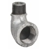 ANVIL Metal Pipe Elbow: 90° Elbow, 300 psi @ 150° F, 2 in x 1 1/2 in, Malleable Iron, Made in USA (MPN 0311020408)