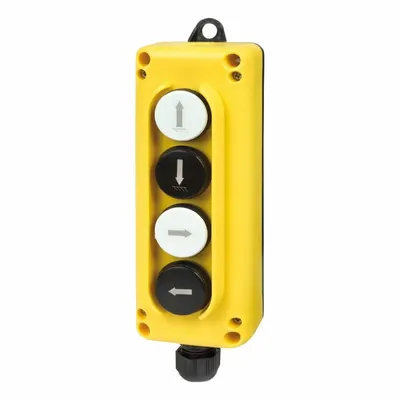 GIOVENZANA Pendant Control Station: (4) Push Buttons, 4NO, Right/Left/Up/Down - Push-Button Pendants