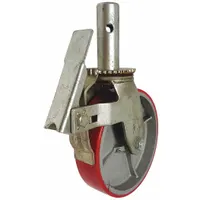 PAYSON CASTERS, INC Stem Caster: Swivel, 8 in Wheel Dia., 2 in Wheel Wd, Polyurethane, 4 in Stem Lg (MPN 193-8UL-SB-C)