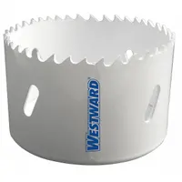 WESTWARD Hole Saw: 6 in Saw Dia., 4/6 Teeth per Inch, 1 1/2 in Max. Cutting Dp, 5/8"-18 Thread Size