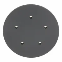 Round backing pad for power sanders, 8-inch width, rubber construction, medium density. Features adhesive-backed surface for attaching sanding discs and a 5/16-24 thread. Designed for use with the 311A sander. Suitable for material removal and finishing in metalworking and woodworking applications