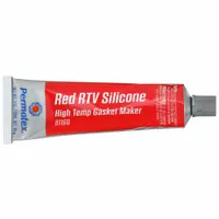 PERMATEX RTV Gasket Maker: High-Temp Red RTV, 3 oz, Tube, Red (MPN 81160)