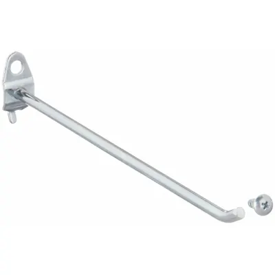TRITON PRODUCTS 30-Degree Single Hook for Round-Hole Pegboard - Hooks for Round-Hole Pegboard