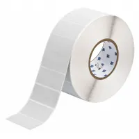 Pre-Cut Label Stock Roll: 1 1/4 in x 2 3/4 in, Rubber, Aggressive Adhesive/Permanent Adhesive (MPN THT-7-486-3)