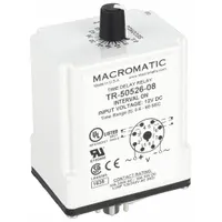 MACROMATIC Single Function Time Delay Relay: Socket Mounted, 12V AC, 10 A, 8 Pins/Terminals (MPN TR-50526-08)