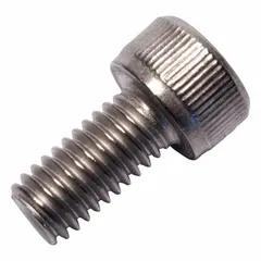 Metric system standard socket head cap screw with M6x1.00 thread, 12 mm length, and Grade 2 titanium construction. Features a 6 mm head height and 5 mm drive size. Suitable for general industrial fastening applications requiring corrosion resistance and high strength-to-weight ratio.
