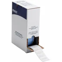 Sleeve Label: 7/8 in x 21/32 in, Polyolefin, White (Matte), For 4 AWG to 12 AWG Wire Gauge (MPN BM-375-175-342-2)