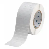 Pre-Cut Label Stock Roll: 3/8 in x 1 1/4 in, 2 3/4 in x 3/8 in, Polyimide, White (Matte) (MPN THT-29-719-10)