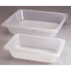 Rectangular polypropylene lab tray with 9.5 L capacity. Overall dimensions: 14 1/4 in length by 12 1/4 in width. Designed for holding, organizing, or transporting labware in laboratory settings.