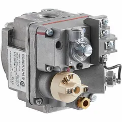 This standing pilot gas valve kit is designed for use in commercial and industrial heating systems such as furnaces, boilers, and process heaters. It features a single-stage, fast-opening operation with a 750mV thermopile output and a 1/2 in male NPT connection. Rated at 240,000 BtuH, it is suitable for natural or LP gas applications.
