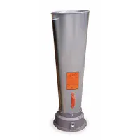 Venturi blower with 1 in NPT air inlet and 140 psi maximum inlet pressure. Includes a static grounding lug for safe operation. Uses compressed air to induce airflow for ventilation, dust collection, or pneumatic conveying of powders and granules in industrial environments
