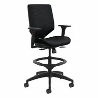 HON Task Chair: Solve, Black, Fabric Material, Adj Arms Arm, 19 in Seat Wd, 18 in Seat Dp (MPN HONSVSU1ACLC10T)