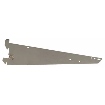 ECONOCO Shelving Bracket: Single, 2 in Slot Spacing, 1 in Slot Lg, 1/8 in x 12 in x 3 in - Brackets for Slotted-Standard Shelving