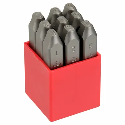 OEM Hand Stamp Kit: 0 to 8 (With 6 Serving as 9) - Round-Face Number Stamps