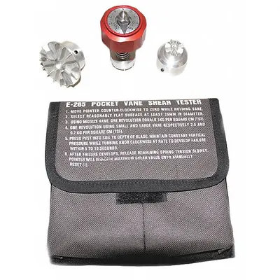 AMS ADDA-8456 Pocket Vane Shear Test Kit, 4 in L x 2 in W x 2 in H - Vane Sheer Testers