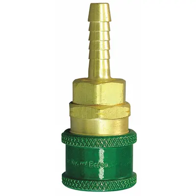 HANSEN Quick Coupler Body: Hose Barb - Oxygen Hose Quick-Disconnect Coupling Sockets