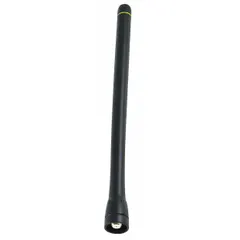 VHF whip antenna for ICOM F52D series radios, operating from 148 MHz to 162 MHz. Overall length 6 1/2 inches. Black finish.