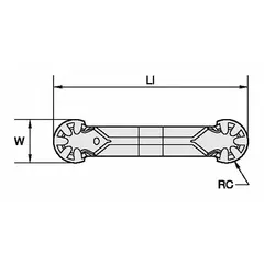Indexable insert for parting and grooving operations in industrial machining. Used to separate workpieces or create grooves in metalworking applications requiring precision and repeatability.