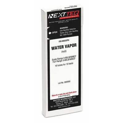 NEXTTEQ Detector Tube: NEXTEQ NX-1000, H2O, Gas Detection Tube, Water Vapor ( H2O) - Gas Detection Tubes For Use In NEXTTEQ NX-1000 Pumps