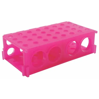 HEATHROW SCIENTIFIC Tube Rack: 2 1/8 in Overall Wd, 3 3/4 in Overall Ht, 6 7/8 in Overall Lg - Lab Storage Racks