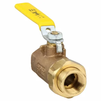 APOLLO Manual Two-Way Ball Valve: 3/4 in, Bronze, Straight, FNPT x FNPT - Bronze Ball Valves