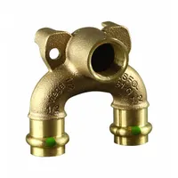 VIEGA PROPRESS Crimp Double Drop Elbow Fitting: 3/4 in CTS x 3/4 in CTS x 3/4 in Pipe size, Bronze (MPN 78801)