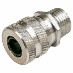 Aluminum-bodied straight multi-cable grip with silver finish. Accommodates two cords with diameters from 0.23 in to 0.29 in. Connects via 1/2 in MNPT for securing and strain relieving cables entering junction boxes or enclosures in industrial wiring and control panel applications.