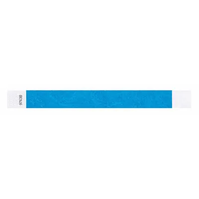 ID T2-05 Tyvek Security Wristband, Blue, 10 in x 1 in, Blank, 500-Pack - Security Wristbands