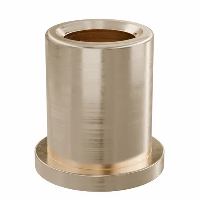 OILITE Flanged Sleeve Bearing: Bronze, SAE 841, 1/2 in Bore, 3/4 in OD, 1 in Lg - Lubricated General Purpose Metallic Flanged Sleeve Bearings
