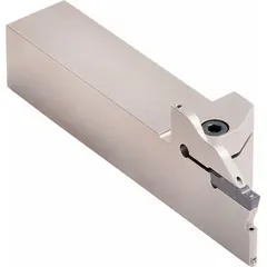 Indexable external grooving toolholder with 20 mm shank width and 20 mm shank height, designed to accept T06JCT inserts. Used for precision external grooving, parting, and turning operations on lathes and CNC machines.