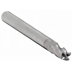 General purpose carbide square end mill with TiCN coating for increased hardness and wear resistance. Features 4 flutes, 11/64" mill diameter, 5/16" length of cut, and 2" overall length. Suitable for milling ferrous and non-ferrous metals in industrial manufacturing and maintenance applications.