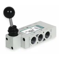 AVENTICS Manual Air Control Valve: L2, Lever, Four-Way / Two-Position, Aluminum, Spring Return (MPN L23LA452O000000)
