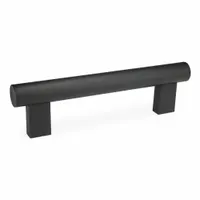 JW WINCO Pull Handle: Threaded Holes, Rear-Mount, 9.84 in Mounting Hole Center to Center, Black, Bar (MPN 666-30-M8-250-SW)