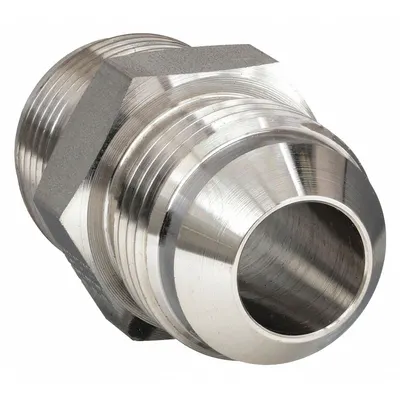 PARKER Compression Fitting Adapter: 1/2 in OD x 1/2 in OD Fitting Size - Double-Ferrule Stainless Steel Fittings