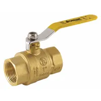 JOMAR VALVE Manual Two-Way Ball Valve: 3/8 in, Brass, Straight, FNPT x FNPT, Full Port Ball Port (MPN JF-100T)