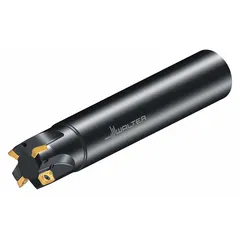 Indexable square-shoulder end mill with 19 mm cutter diameter and 4-tooth design. Uses indexable inserts for cost-effective cutting. Suitable for square shoulder milling in steel, stainless steel, and cast iron, producing precise 90° shoulders.